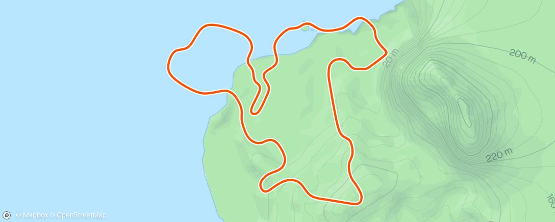 Map of the activity, Zwift - Group Run: Group Run 5k (B) on 5K Loop in Watopia