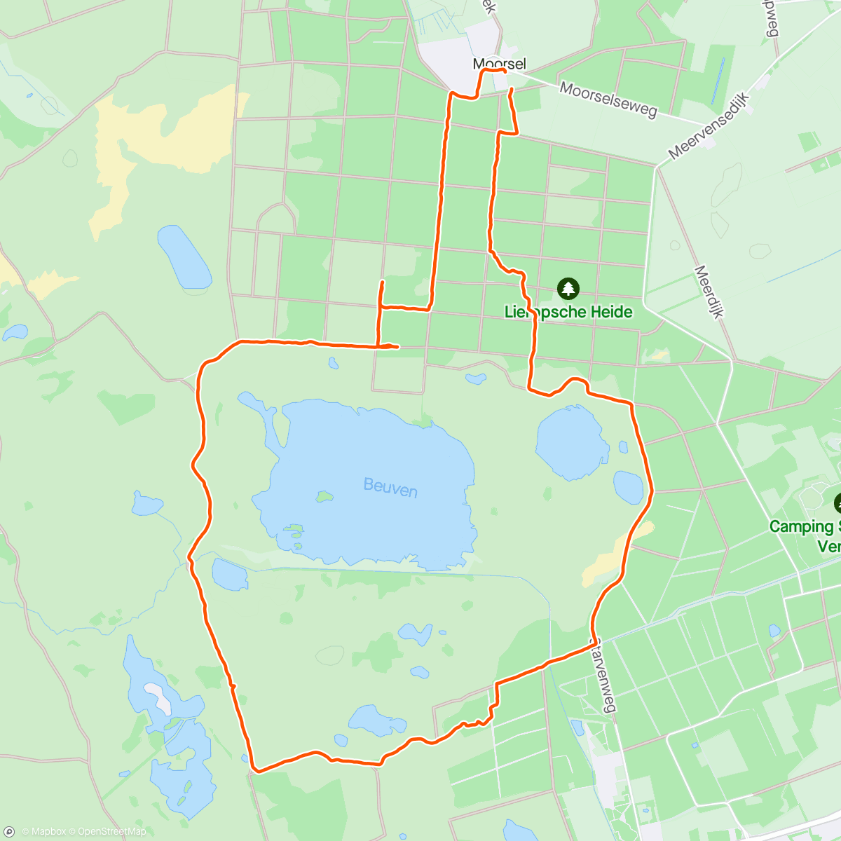 アクティビティ「Lieropsche en Strabrechtse Heide」の地図