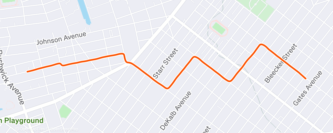 Map of the activity, Evening Ride