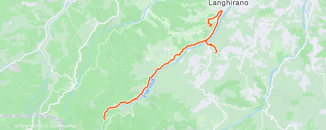 Map of the activity, Pedalata mattutina