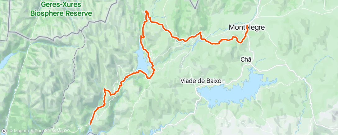 Map of the activity, TransPeneda-Gerês