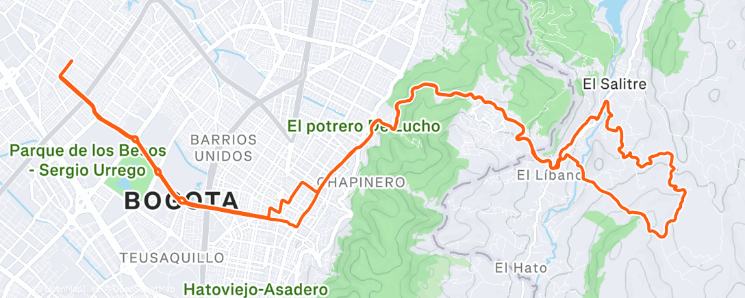 Map of the activity, Morning Ride