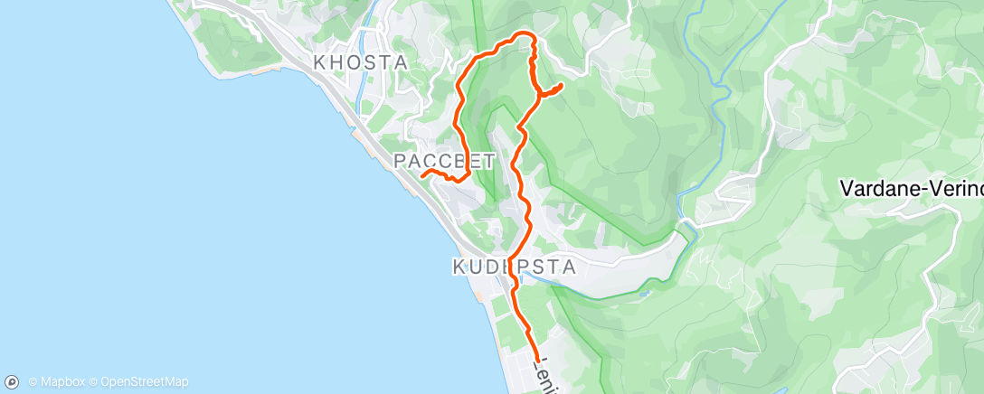 Map of the activity, Дневной хайкинг
