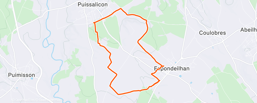 Map of the activity, EF w Sprint