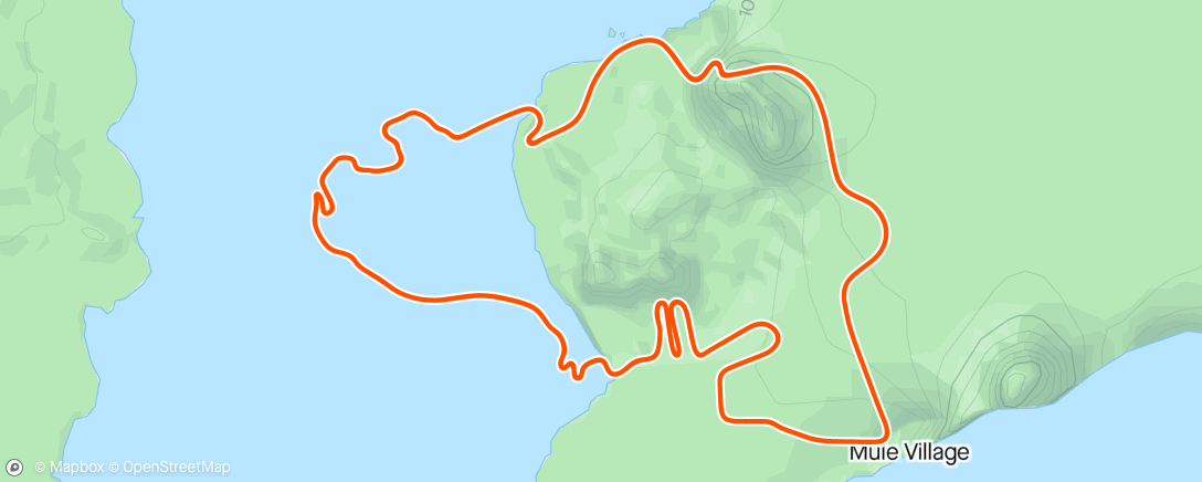 Mapa da atividade, Zwift - Baffling Beau in Watopia