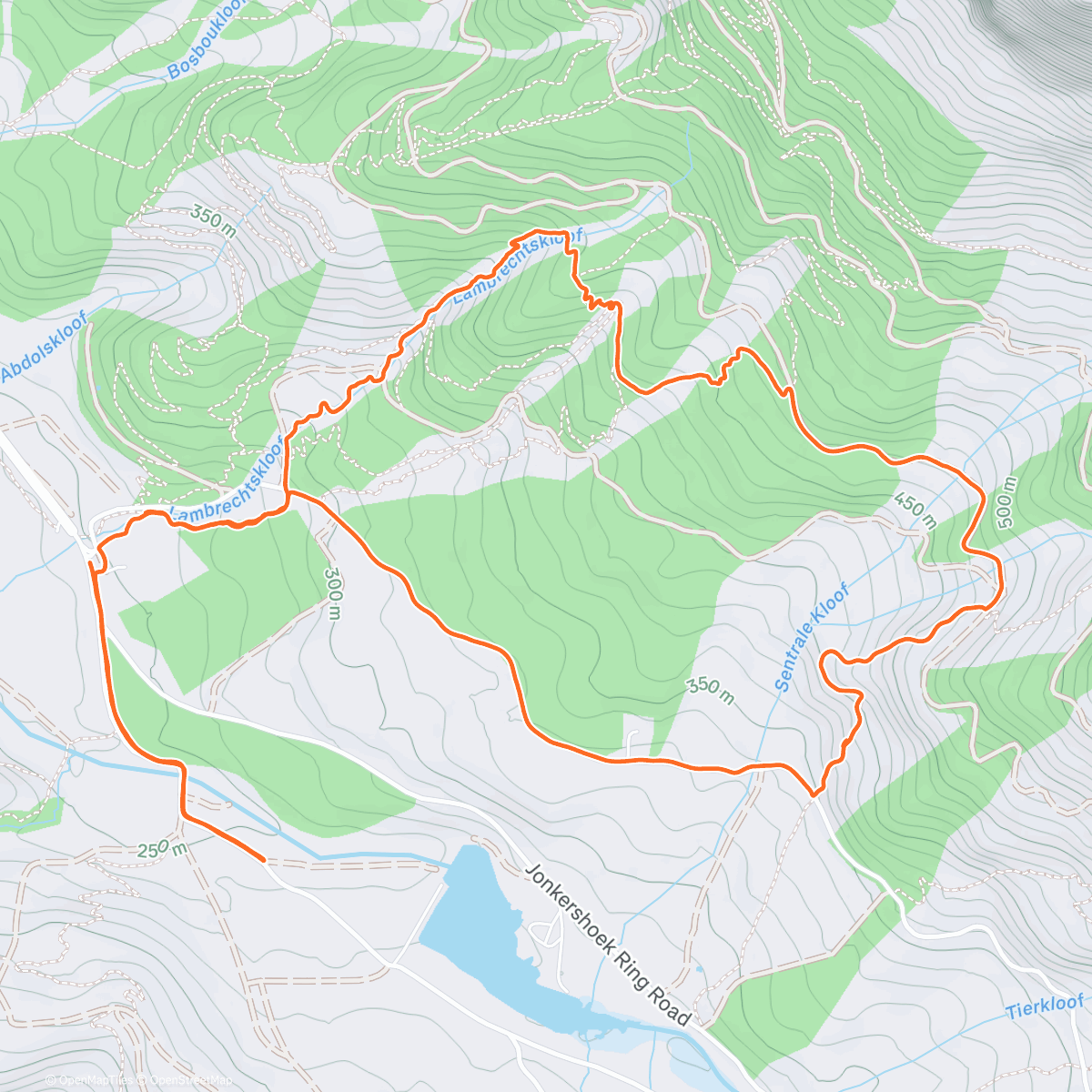 Map of the activity, Morning Run