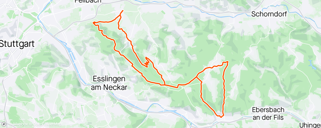 「Gravelausfahrt mit den Remstalriders」活動的地圖