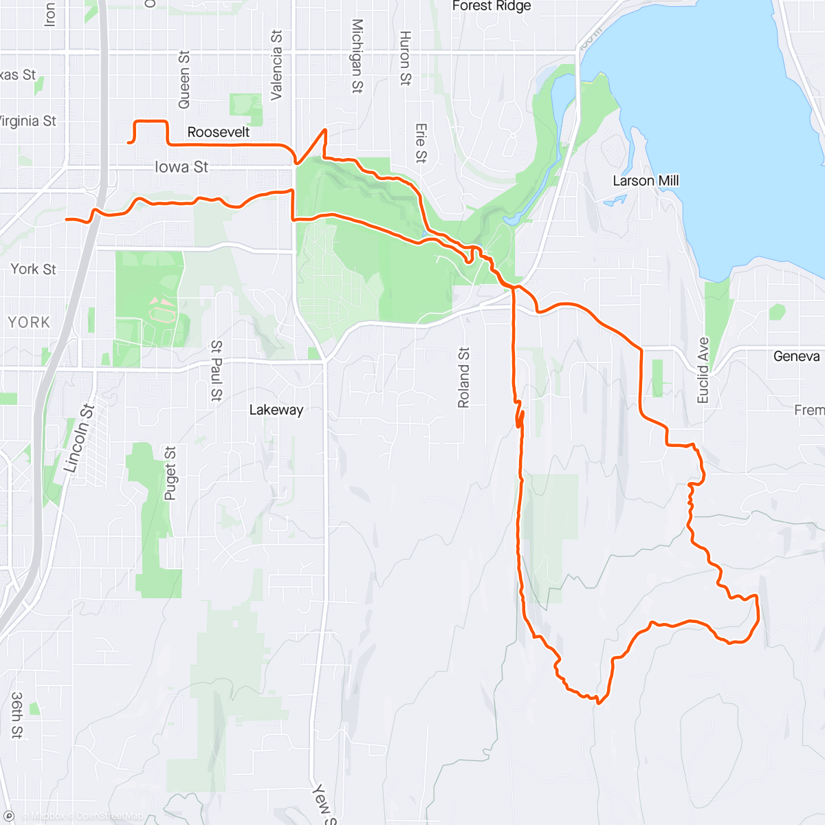 Map of the activity, Afternoon mental health Ride