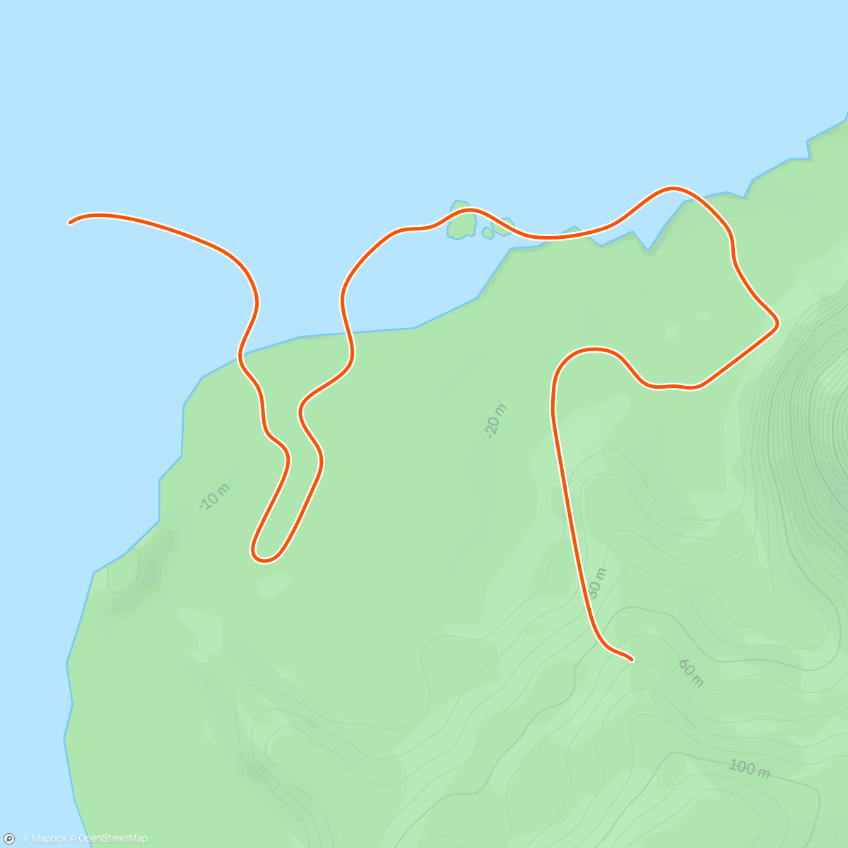 Map of the activity, Zwift - 5K Loop in Watopia