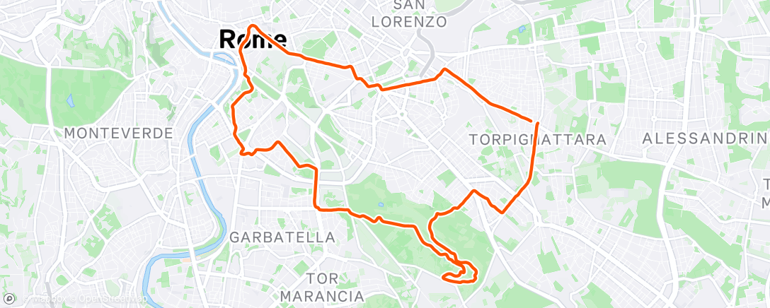 Map of the activity, Corsa serale