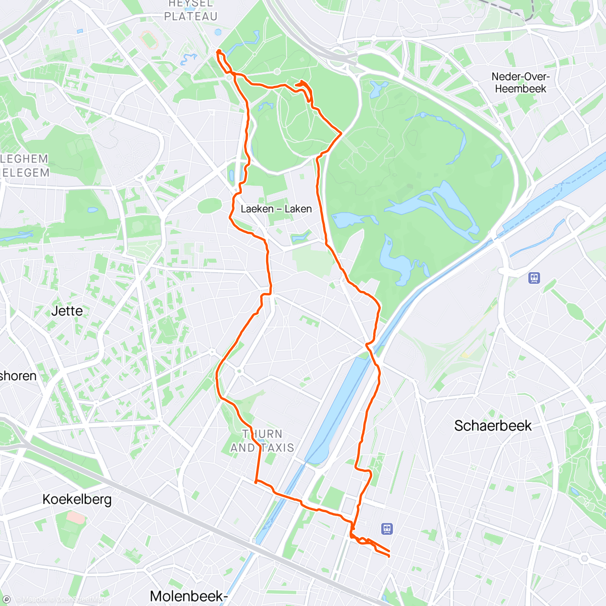 Map of the activity, Atomium výklus belgické kocoviny
