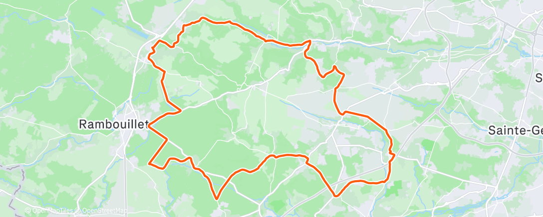 Map of the activity, Sortie vélo dans l'après-midi