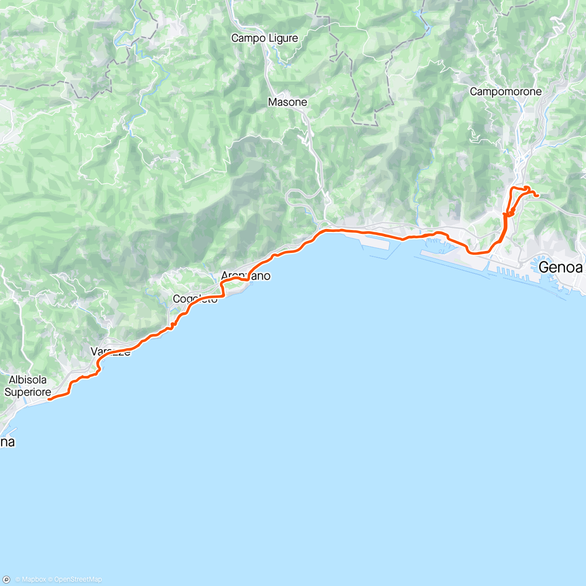 Map of the activity, Albisola in compagnia