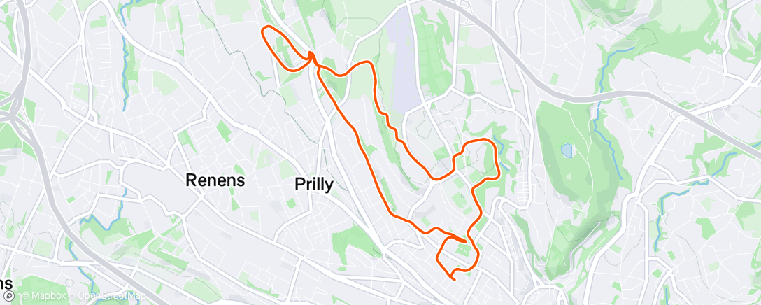 Map of the activity, Lunch Run