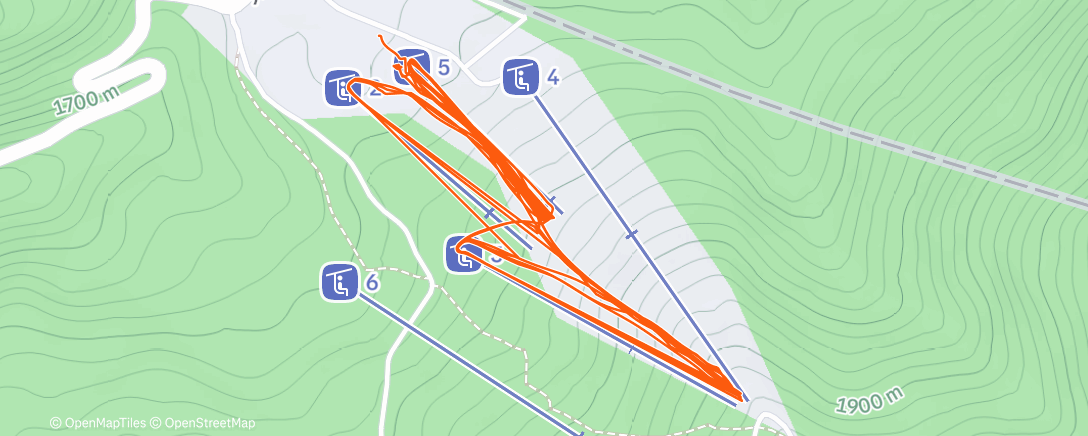 Map of the activity, ランチタイム アルペンスキー