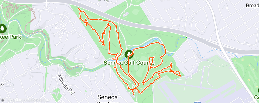 Map of the activity, Morning Golf