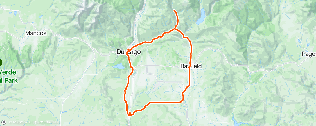 Map of the activity, Base ride, Tyler-style
