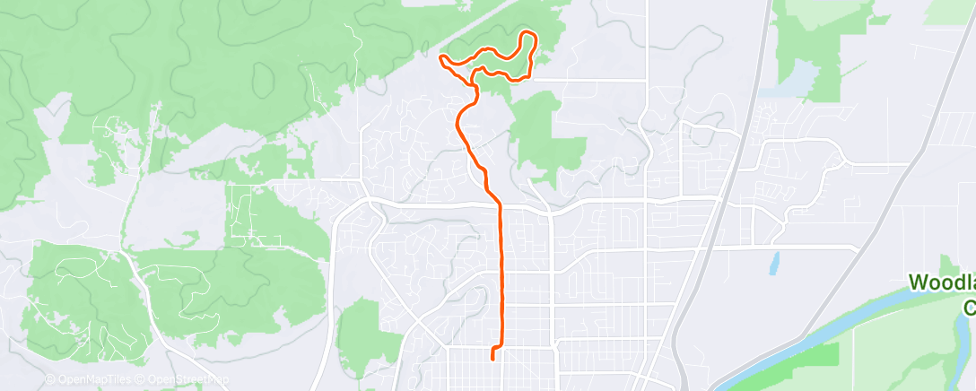Map of the activity, Morning Run