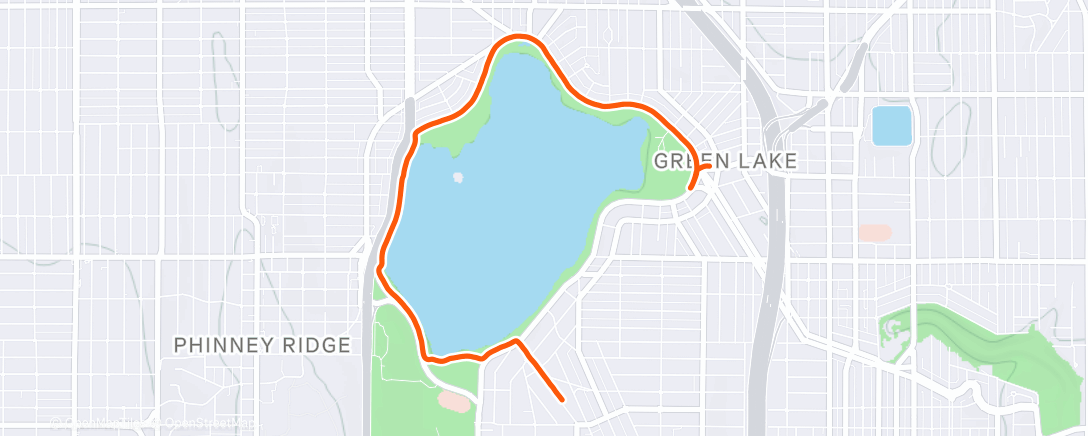 Map of the activity, Afternoon Run