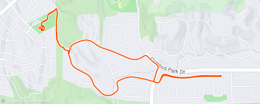 Map of the activity, EBike ride to the park