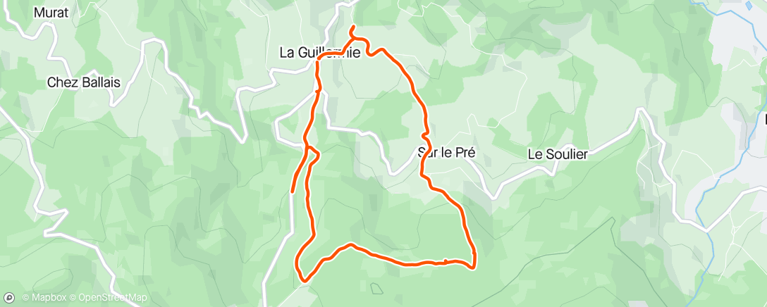Map of the activity, Marche le matin