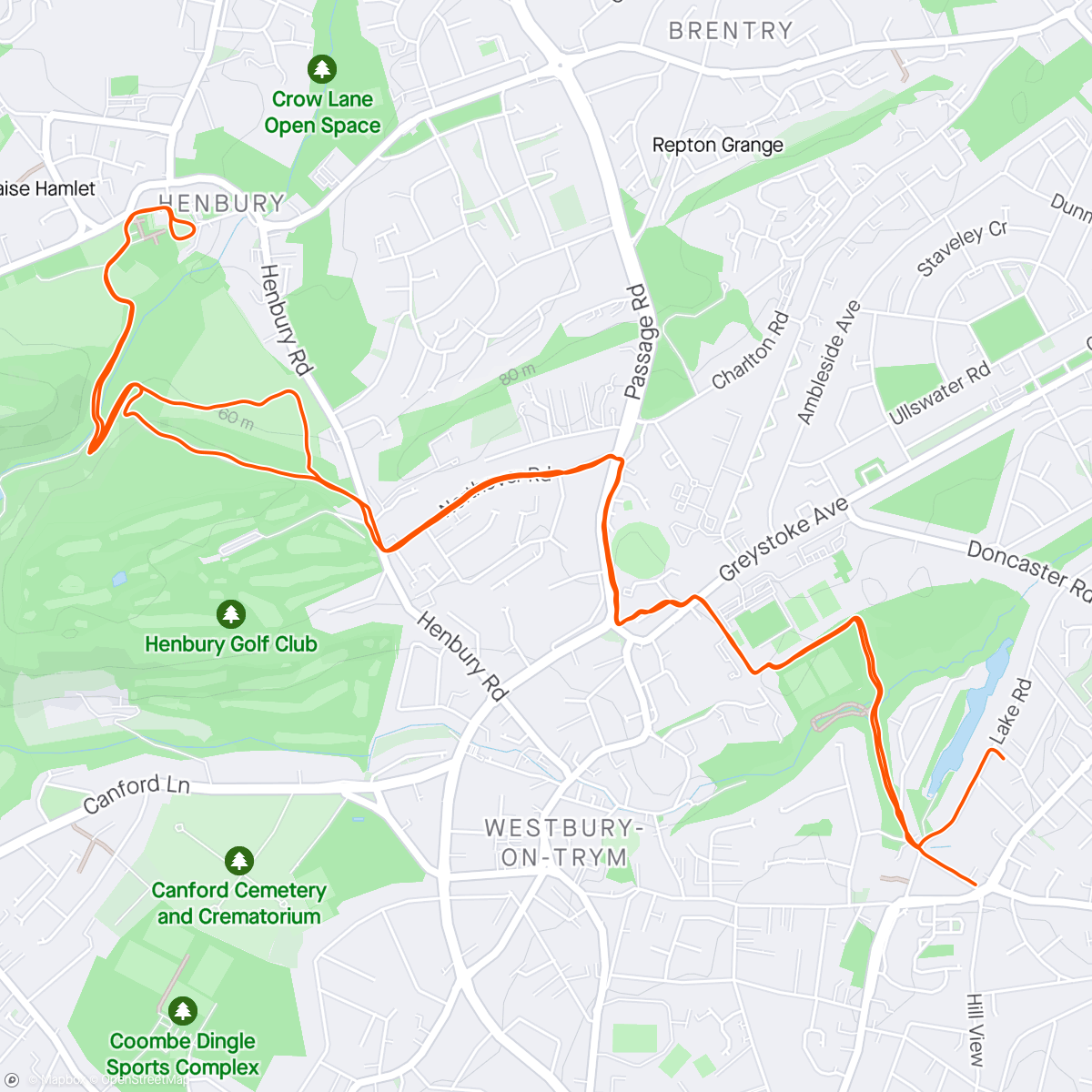 Map of the activity, Summery quick jaunt