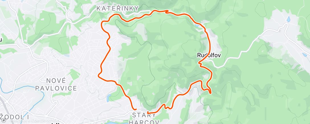 Mappa dell'attività Volně přes Českou