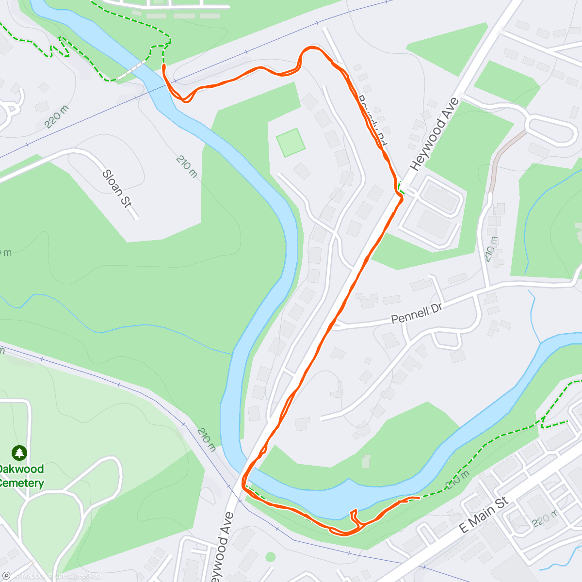 Map of the activity, Willy Taco Club Run-1st time