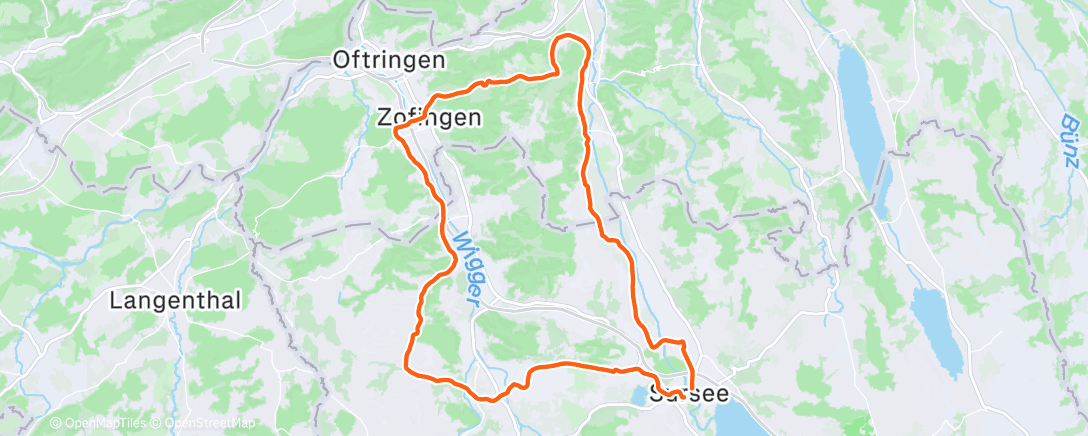 Карта физической активности (Lunch Ride)