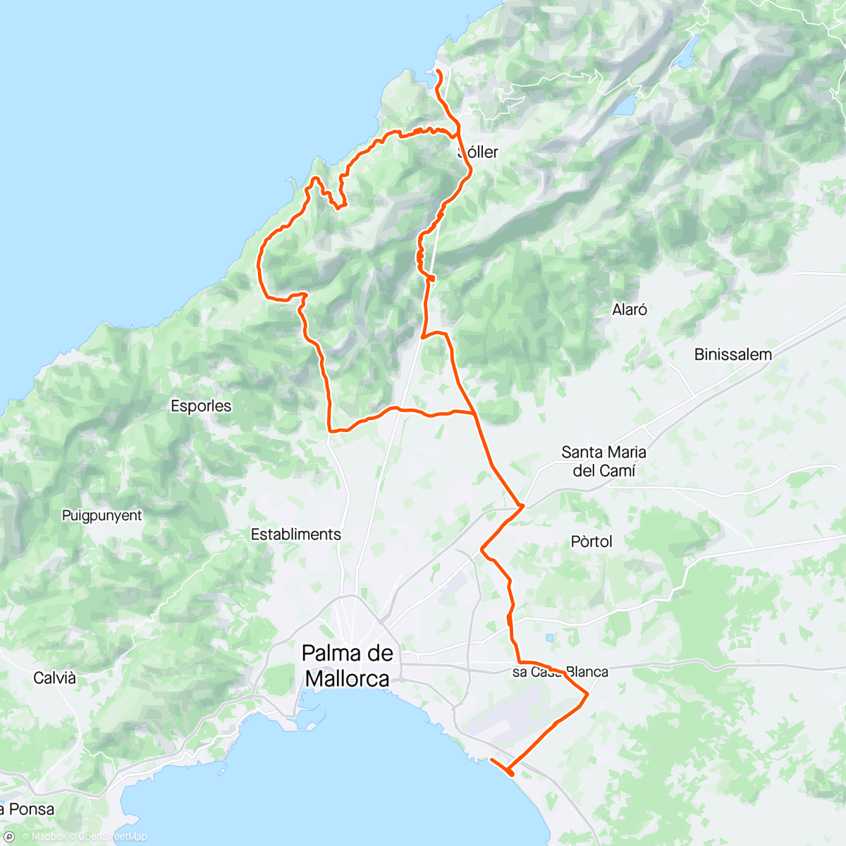 Map of the activity, Tour Cuisine De Mallorca - flere spisetimer enn sykletimer idag 🍕🥙🧆🍲🍛