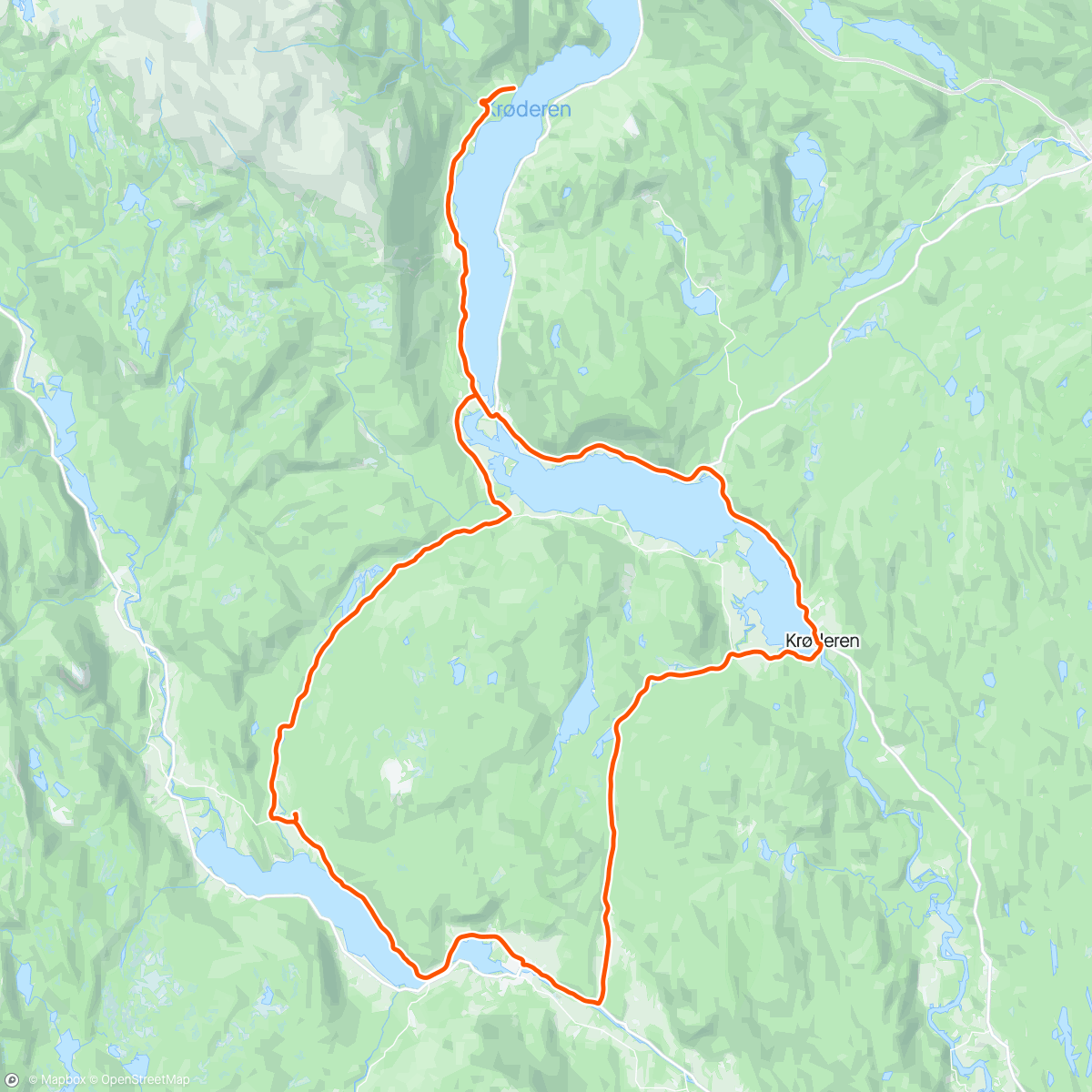 Map of the activity, Krødsheradtur