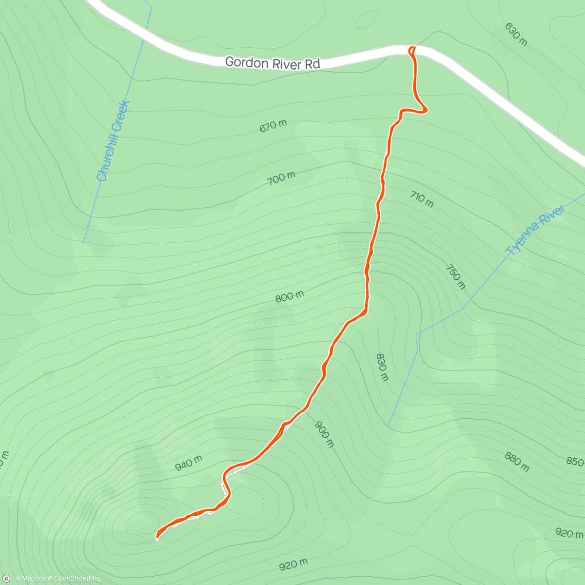 Map of the activity, The Needles Hike