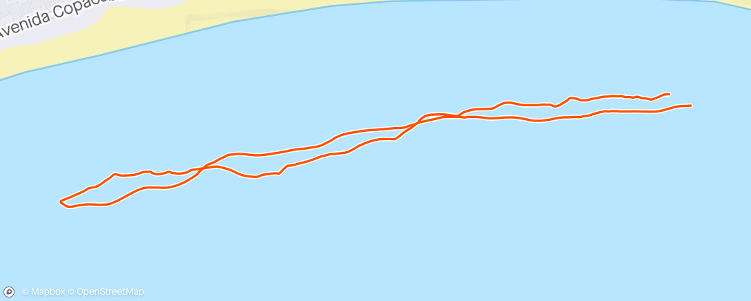 Map of the activity, 2km no mar 🌊