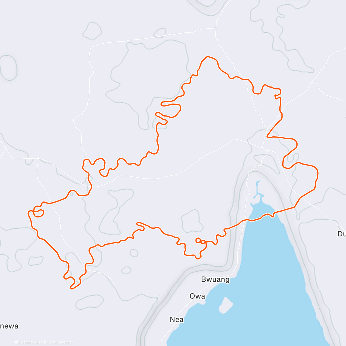 Peta aktivitas, Zwift - Race:  Stage 1 - Race - Tour de Zwift on Turf N Surf in Makuri Islands