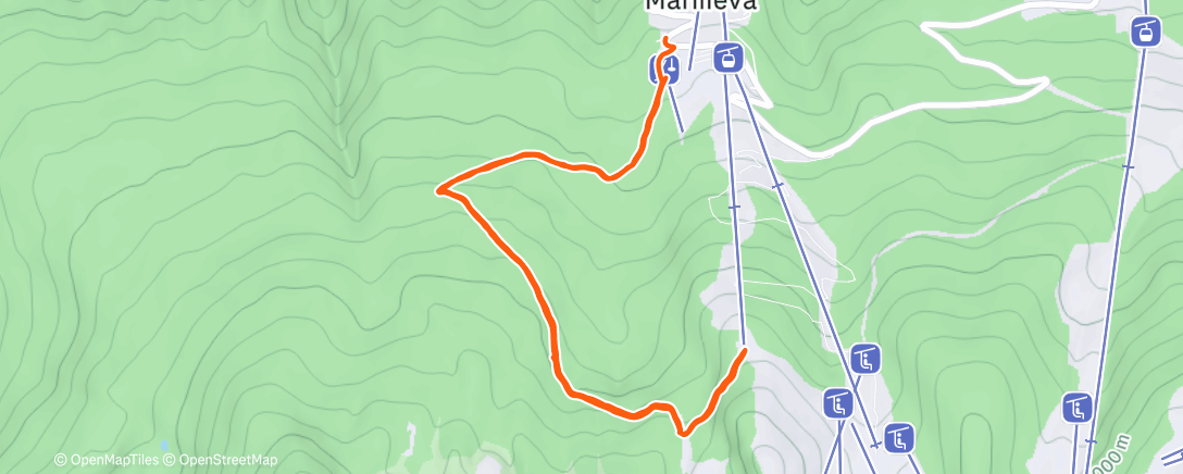 Map of the activity, Morning Walk