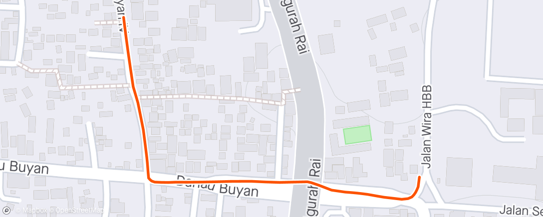 Map of the activity, Afternoon Run Denpasar ⛅