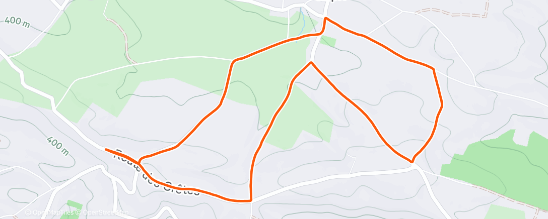 Map of the activity, Petit footing avec Antoine