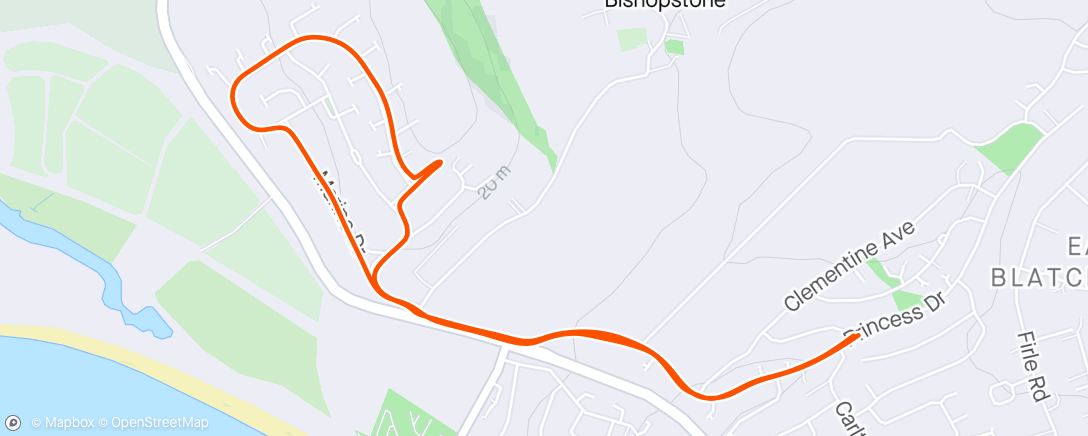 Mappa dell'attività Slow hobble but first 5k for a while so that’s good