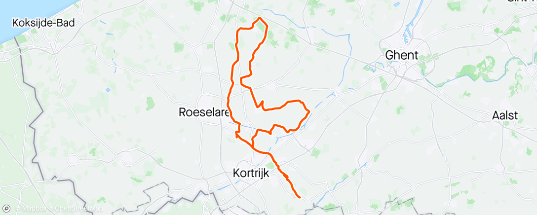 Map of the activity, Velocyclist