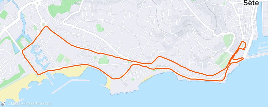 Map of the activity, Course à pied matinale