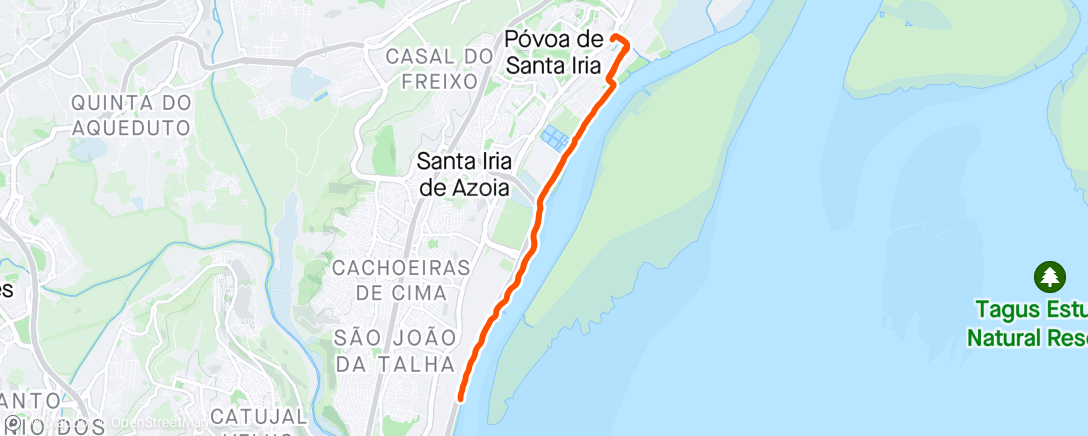 Map of the activity, Corrida da hora do almoço