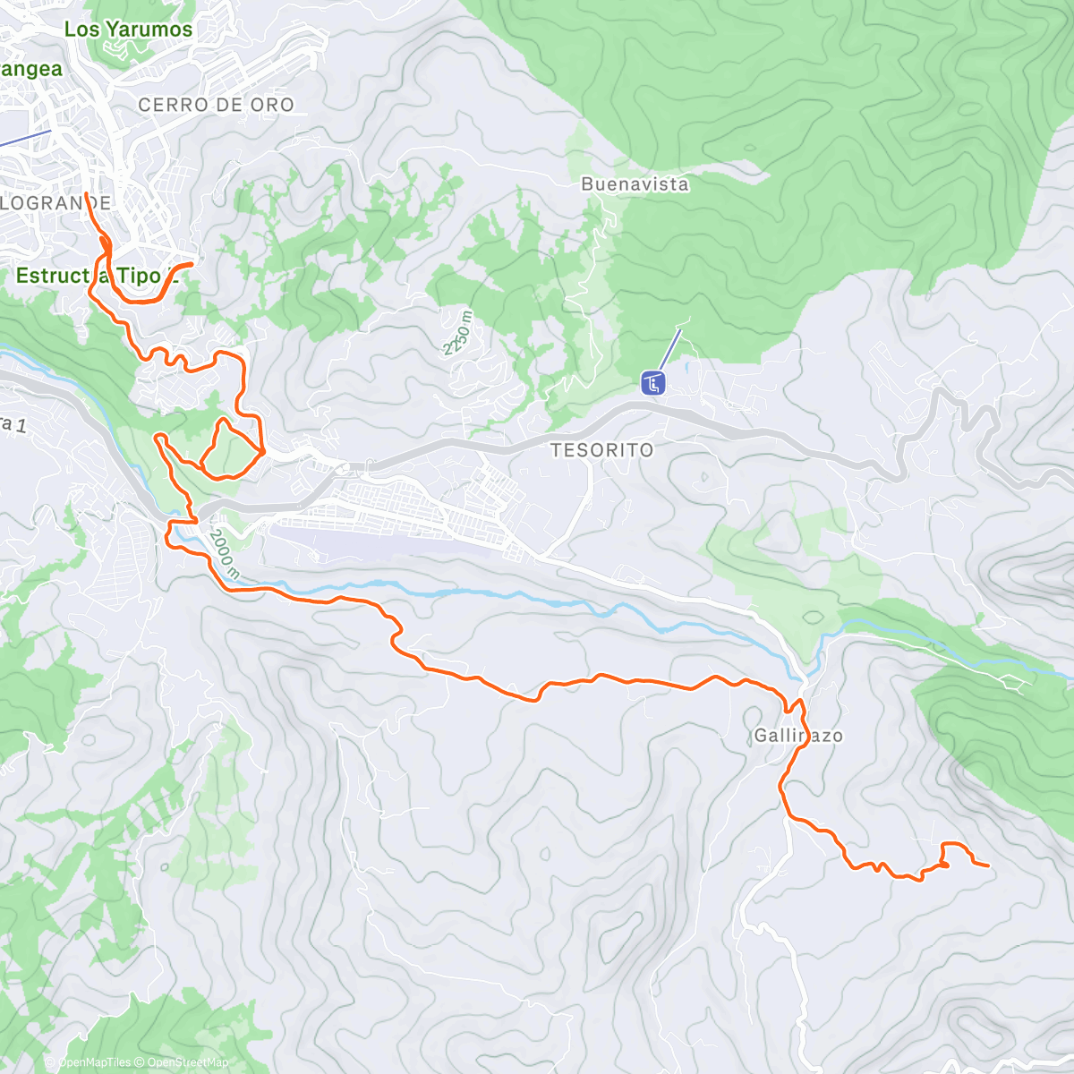 Map of the activity, Morning Trail Run