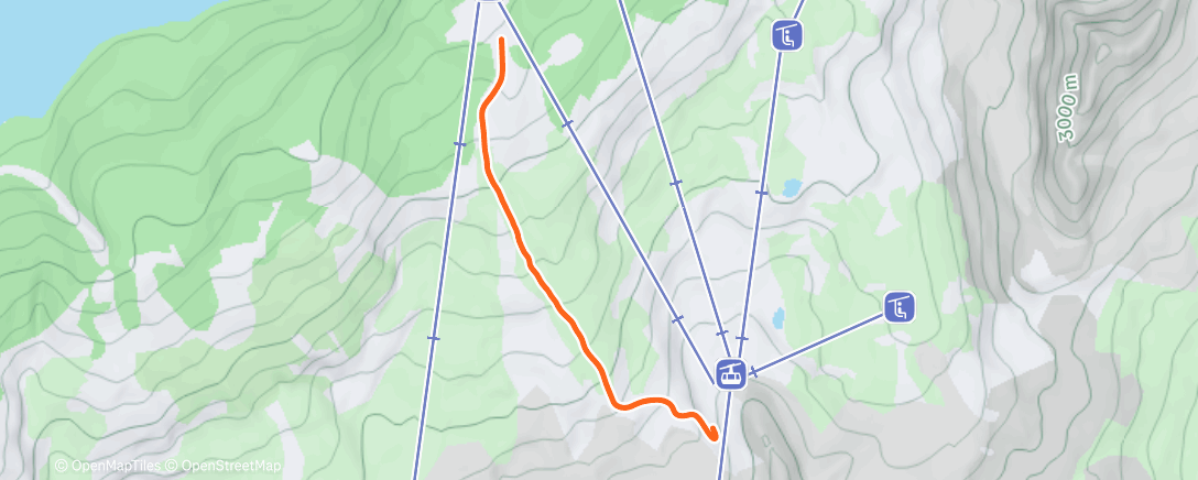 Map of the activity, Sessione di sci alpino all’ora di pranzo