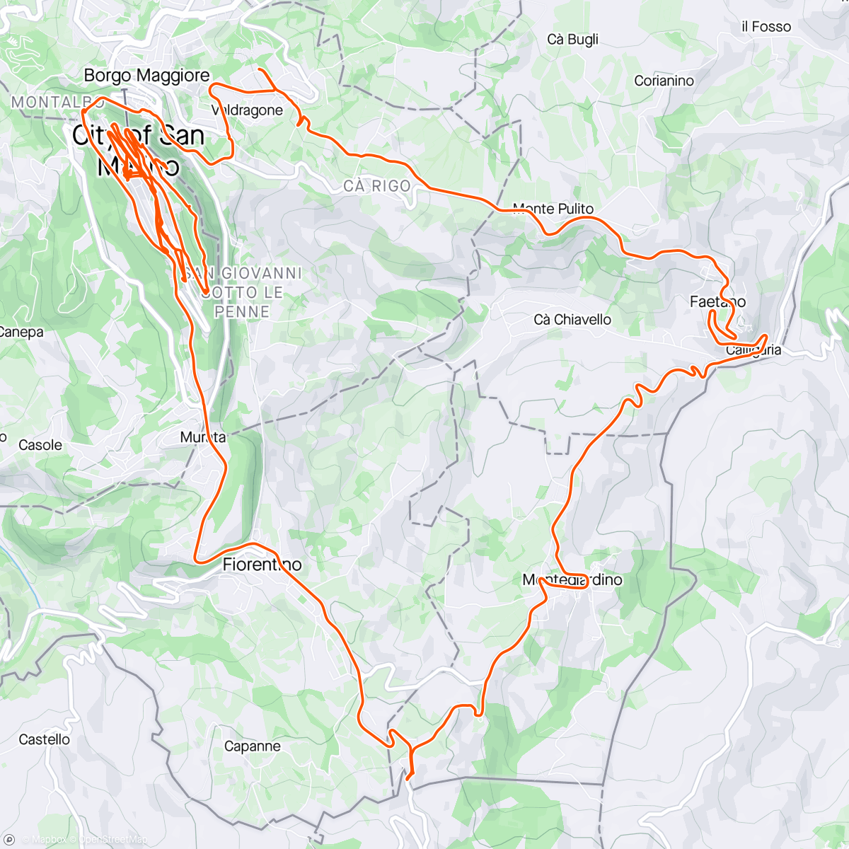 Map of the activity, Dzień 6 - San Marino