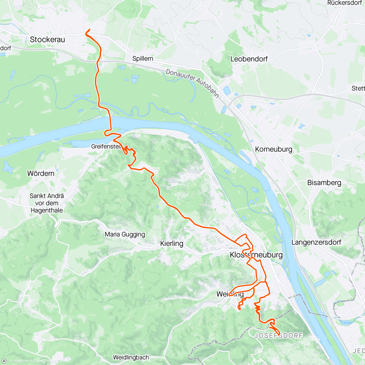 Map of the activity, Verkennen rondom Wienerwald