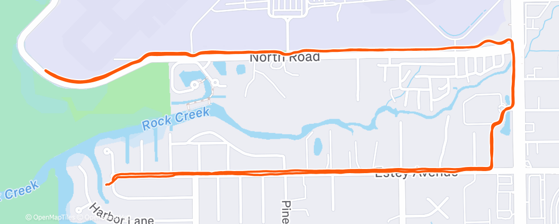 Map of the activity, Afternoon Run