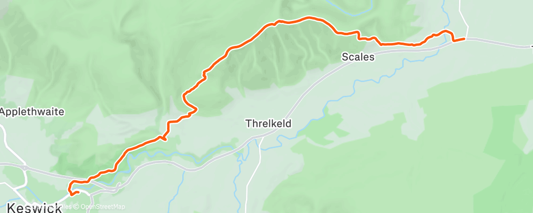 Map of the activity, Snowy Blencathra with bestie 🐈