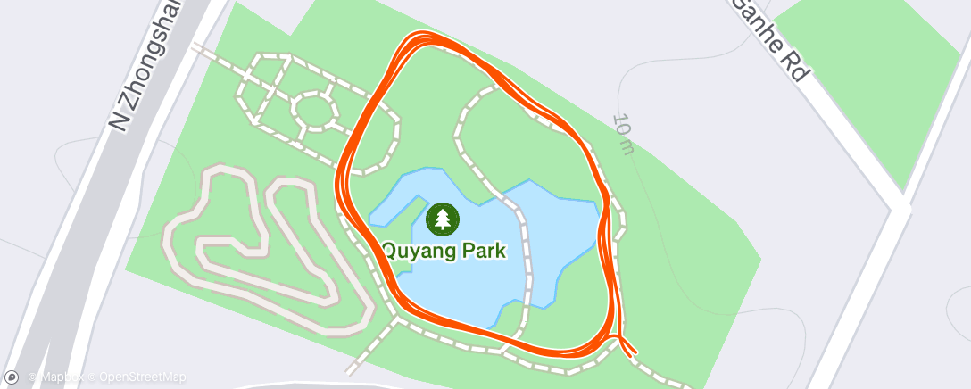 Map of the activity, RQ 5km Plan W1D4