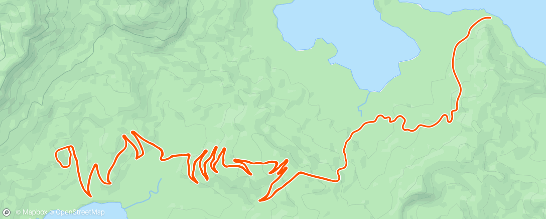 Карта физической активности (Zwift - Road to Sky in Watopia)