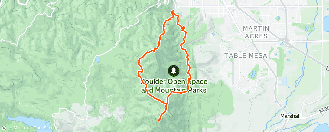 Map of the activity, Morning Run